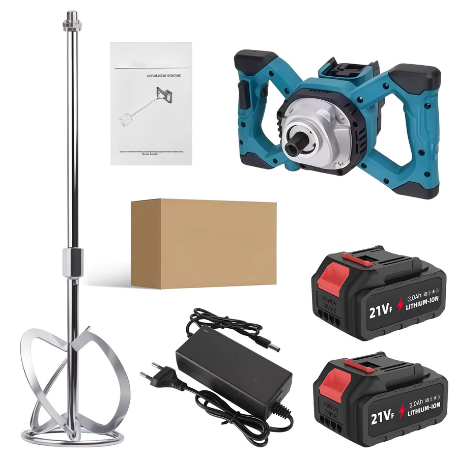 Makita Kabelloser elektrischer Mörtelmischer in Blau mit 140 Nm Drehmoment, 6 Geschwindigkeiten und S-Typ-Rührstab, passend für 18-V-Batterien - Bild 7