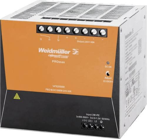 Weidmüller Hutschienen-Netzteil 24 V/DC 40A 960W in Orange - Bild 1