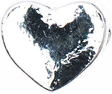 Rico Design Perle Herz, silber, 5x5mm, 9 Stück - Bild 1