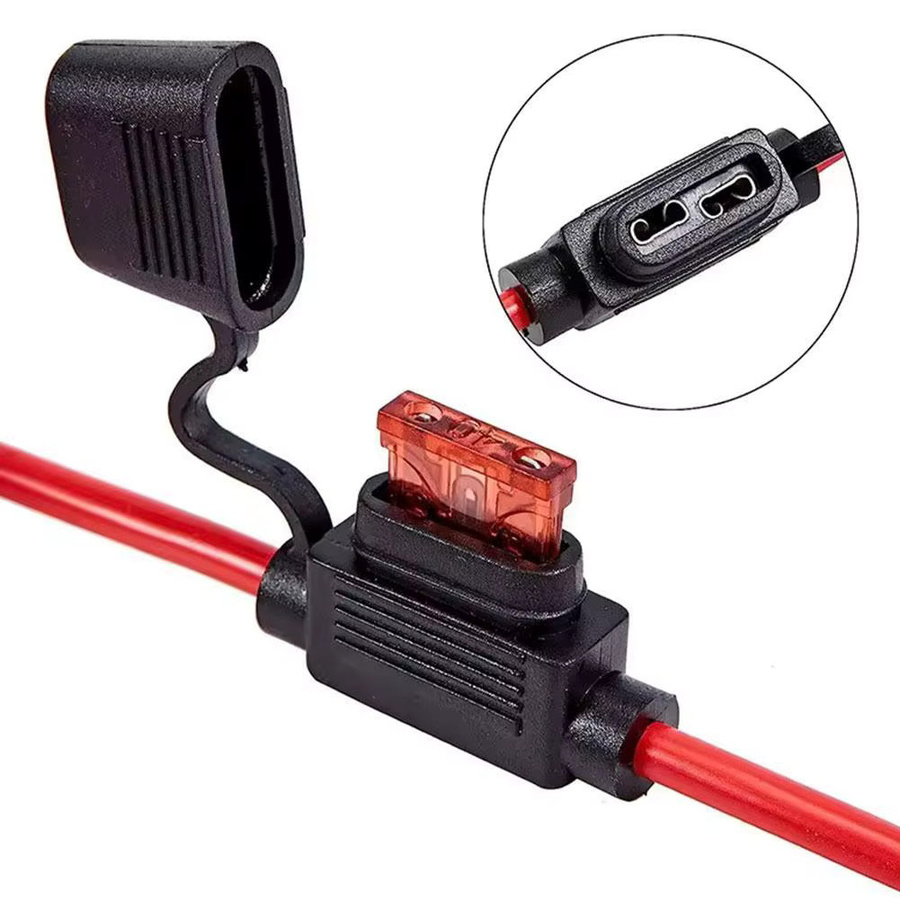 Wasserdichter Mini-Sicherungskasten für Autos und Motorräder mit Flachsicherungshalter in Schwarz - Bild 2