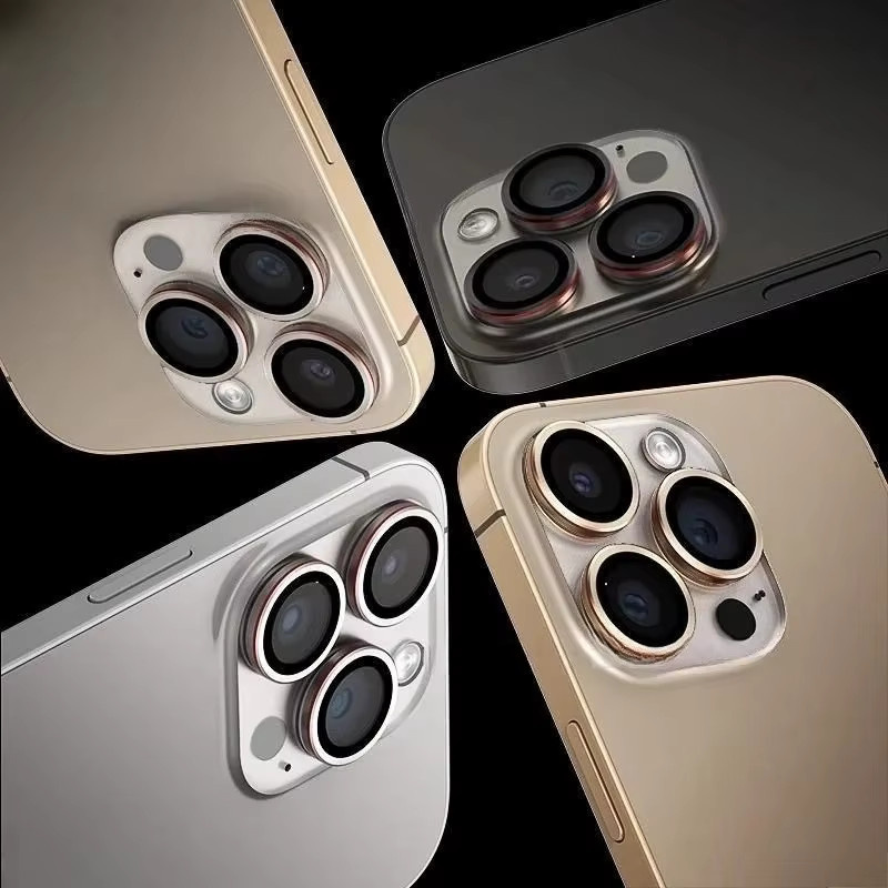 VYOPBC Kameraobjektivschutz aus gehärtetem AR-Glas für iPhone 17 Pro Max 16 15 14 Pro Max Plus in Gold oder Schwarz - Bild 4