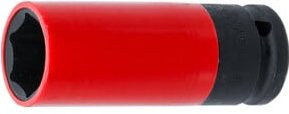 BGS Kraft-Schoneinsatz für Tesla mit 12,5 mm Innenvierkant 1/2 Zoll und SW 7/8 Zoll in Rot - Bild 1