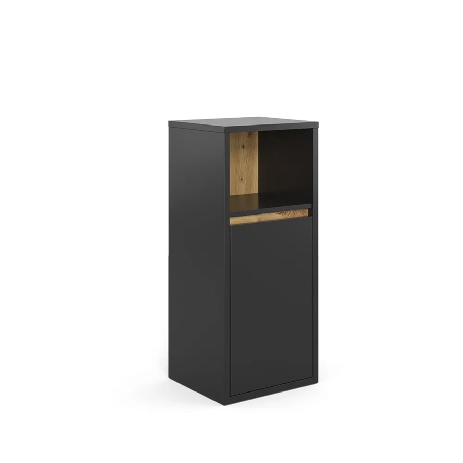 Vicco Midischrank Viola Badschrank in Anthrazit und Eiche mit offenen Regalfächern, B: 38 cm, H: 80 cm - Bild 3