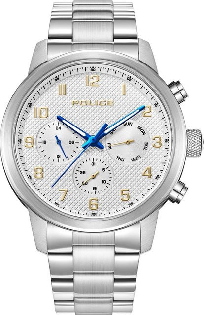 Police Herrenuhr, Quarz, Edelstahl, 44 mm, Silber - Bild 1