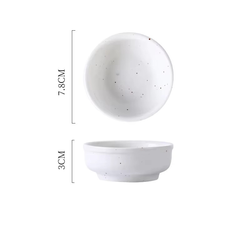 Runde Keramik-Dip-Schälchen für Gewürze, Sojasauce und Snacks, Durchmesser: 7,8 cm, Höhe: 3,0 cm - Bild 4