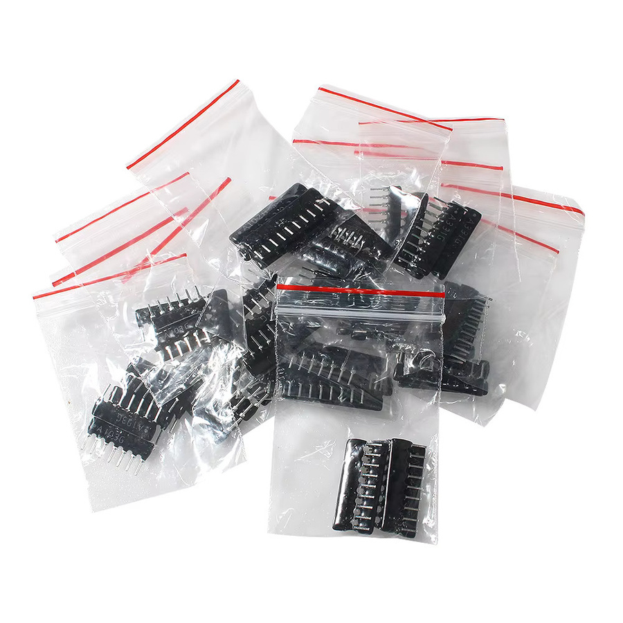 YTDMEN 65-teiliges Widerstands-Elektronikkomponenten-Kit 13-in-1 in Schwarz mit verschiedenen Pin-Konfigurationen und Werten wie 9A103 472 102 471 221 473 331 - Bild 2