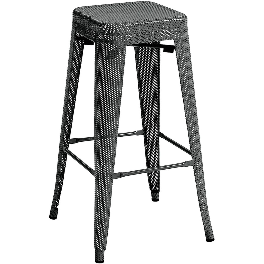 CLP Barhocker Etowah in Grau mit Metallgestell und Stoffbezug im Industrial Design, stapelbar - Bild 2