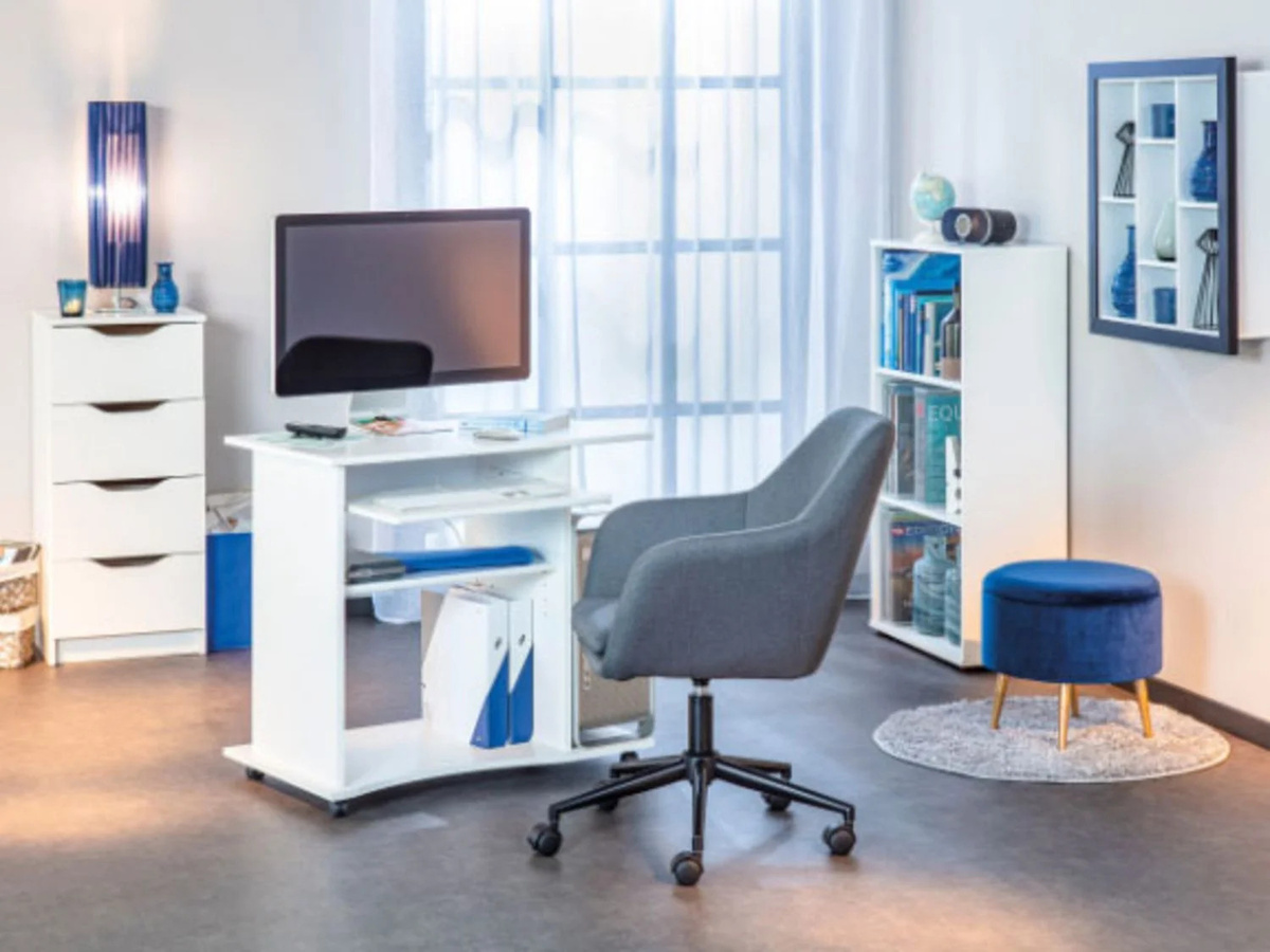 INTER LINK Drehstuhl Workrelaxed in Grau mit Armlehnen und Rollen - Bild 2