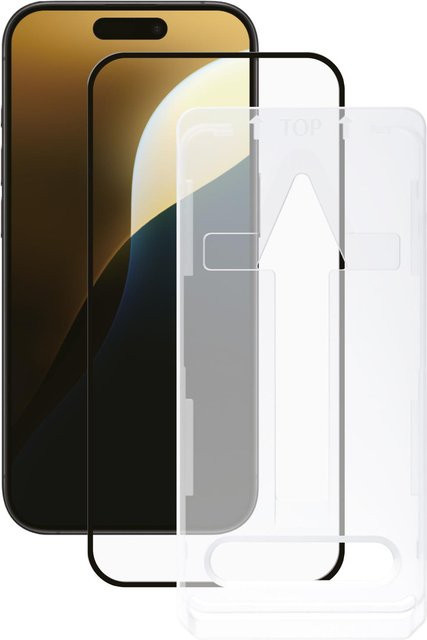Vivanco Full Screen Displayschutzglas für iPhone 16 Pro Max, transparent, mit Easy Applikator Installation - Bild 1