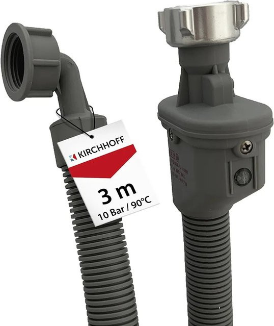 Kirchhoff Sicherheits-Zulaufschlauch in Grau mit 3/4 Zoll IG und 3 m Länge - Bild 1
