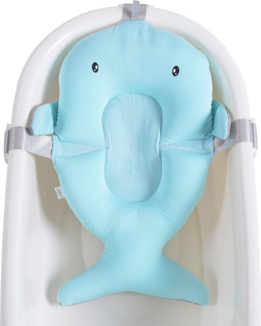 Cangaroo Babybadenetz Bailey Badekissen in Blau mit Kunststoff Clips für Babys ab der Geburt - Bild 1