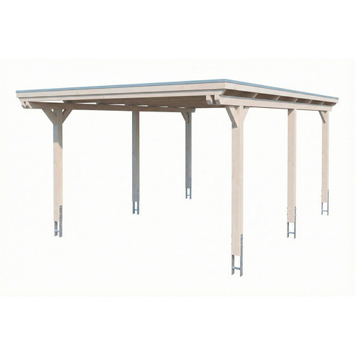 SKANHOLZ Carport Emsland aus Fichte mit EPDM-Dach in Weiß, B: 402 cm, T: 604 cm - Bild 3