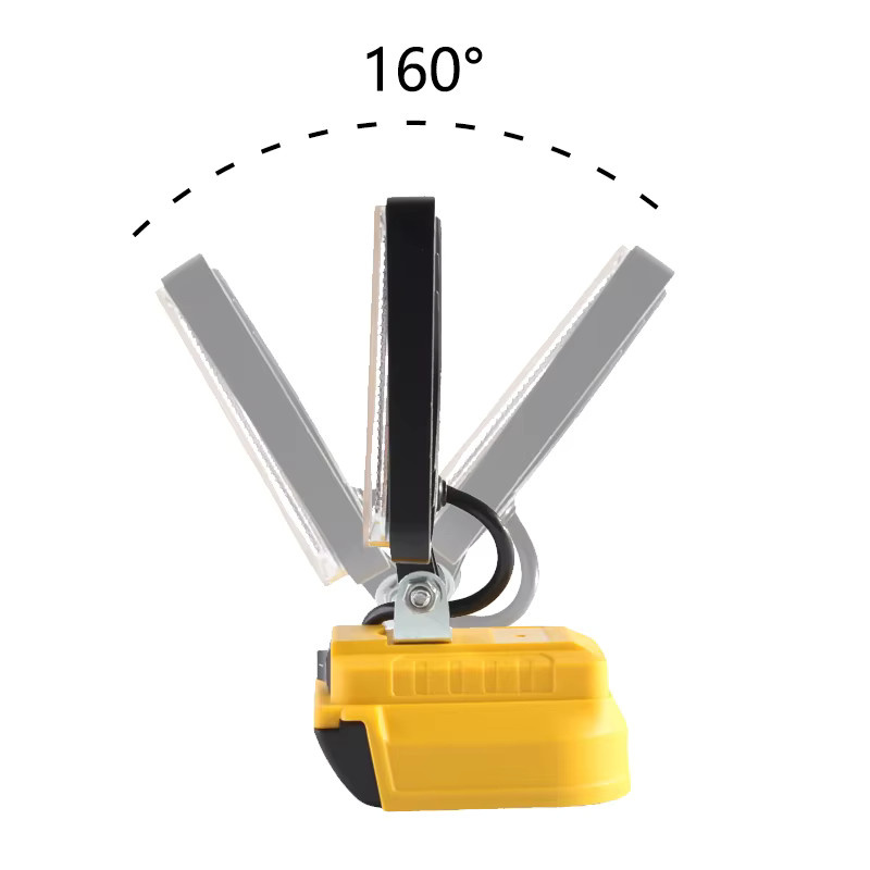 Makita LED Flutlichtstrahler Gelb, 4-Zoll verstellbare Arbeitsleuchte mit USB Typ-C wiederaufladbarer Funktion für Garten und Notfälle - Bild 4