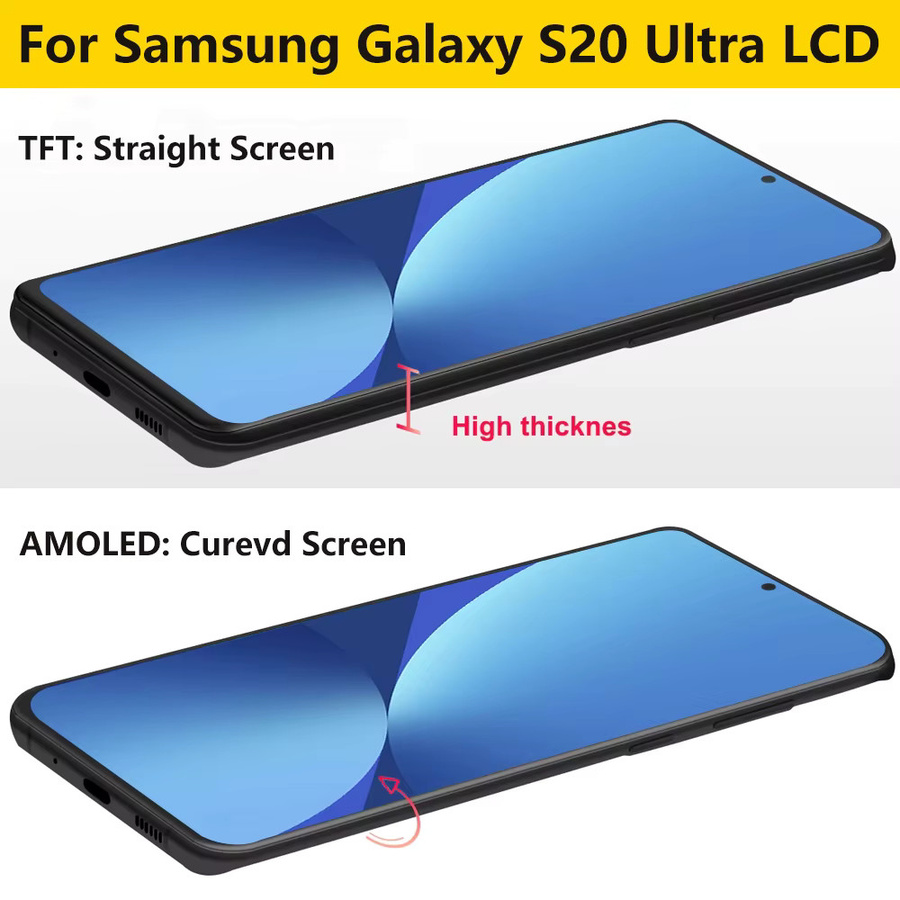 Samsung Galaxy S20 Ultra 5G AMOLED LCD Display mit Touch Screen Ersatz in Schwarz - Bild 4