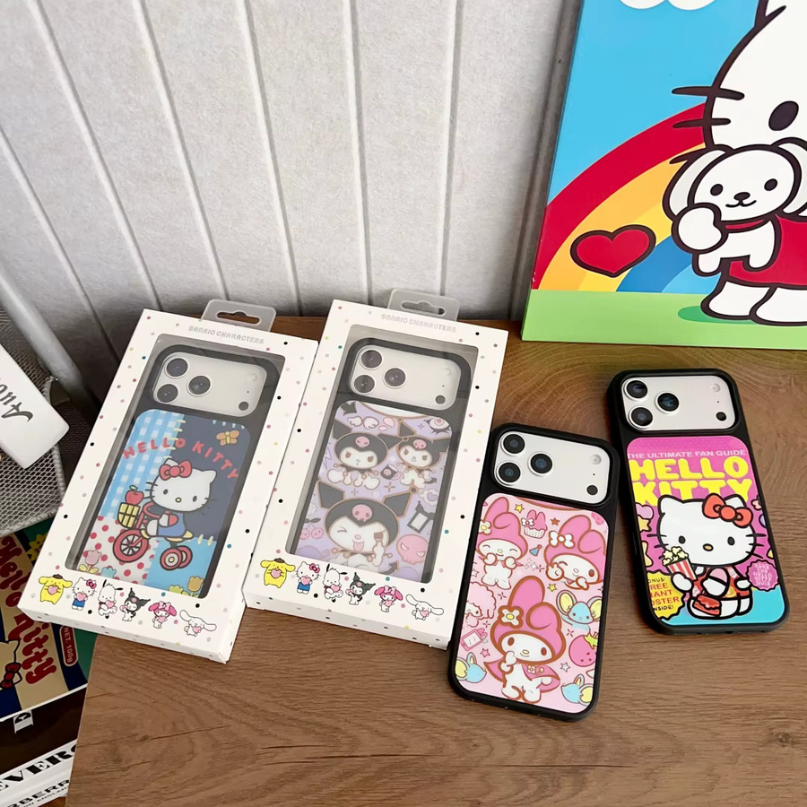 Sanrio Hello Kitty Kuromi Melody Magnetische Silikonhülle für iPhone 13 bis iPhone 17 Pro Max mit MagSafe Kompatibilität, Multicolor - Bild 2