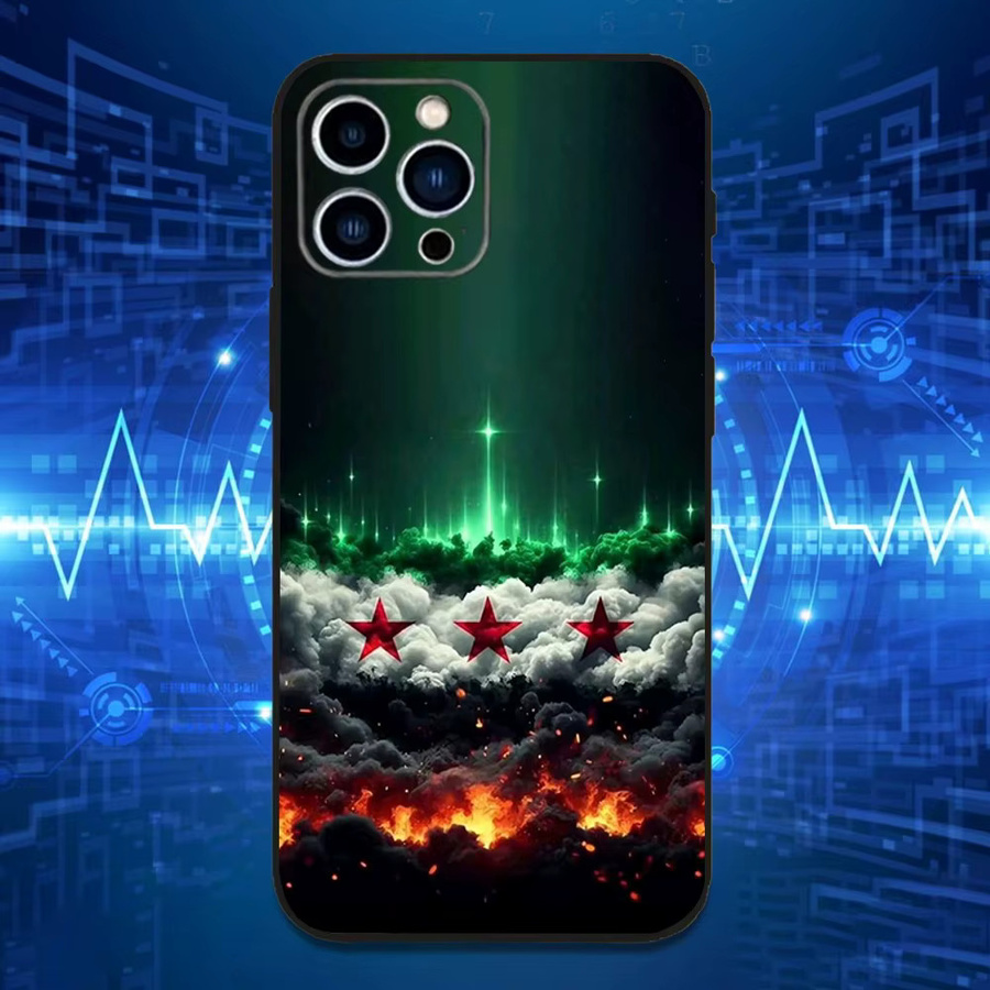 Stoßfeste Handyhülle mit Syrien-Flagge für Apple iPhone 15, 14, 13, 12, 11, Pro Max, Mini, X, XS, XR, 7 Plus, SE in Multicolor - Bild 2
