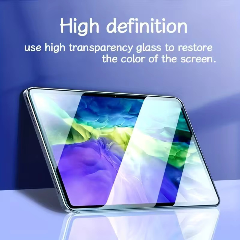2 Stück Gehärtetes Glas Displayschutzfolie für Apple iPad Pro 11 12.9 13 M5 M4 Air M3 10. Gen 7. 8. 9. Gen 10.2 Mini 6 in Transparent - Bild 2