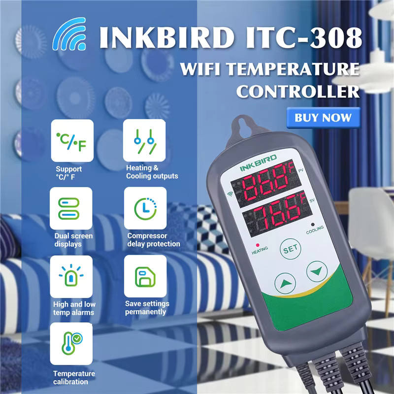 Inkbird ITC-308-WIFI Digitaler Temperaturregler und Feuchtigkeitsregler mit App-Steuerung und WLAN-Funktion - Bild 4