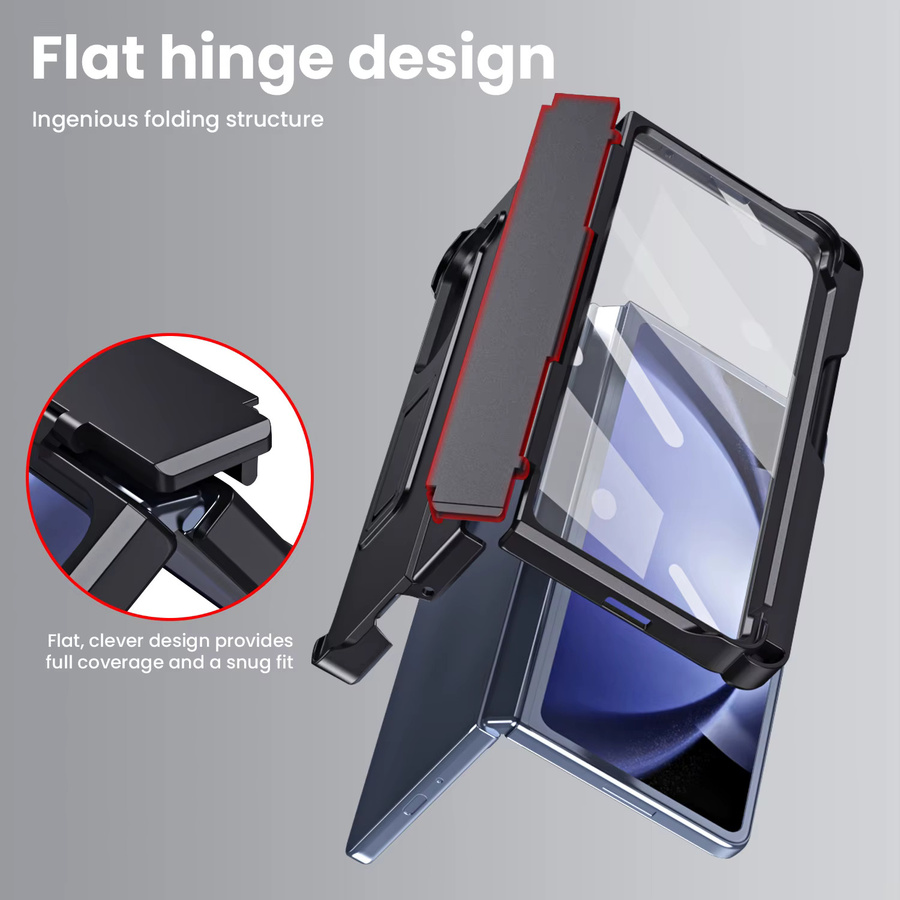 Samsung Klapphülle mit Ständer, Stylus und gehärtetem Glas für Fold7, Fold6, Fold5, Fold4, Fold3 in Schwarz - Bild 6