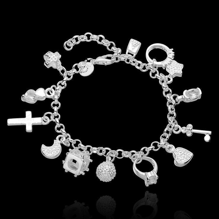 KaiTingu Charm Armband, 925 Silber, Zirkonia, Damen - Bild 3