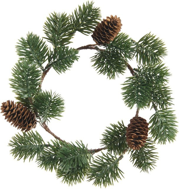 Rico Design Winterlicher Tannenkranz mit Zapfen, Durchmesser: 30,0 cm - Bild 1