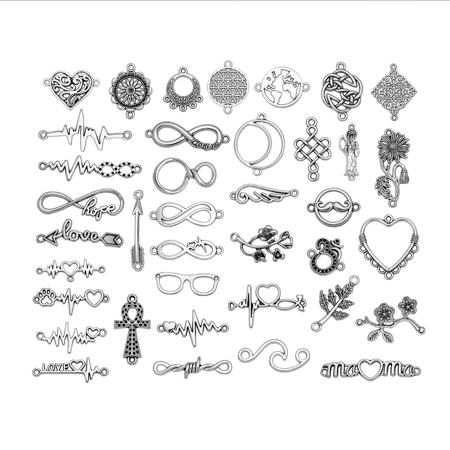 Fezrgea Anhänger Herz, Blume, Knoten, Charms, Unisex - Bild 1
