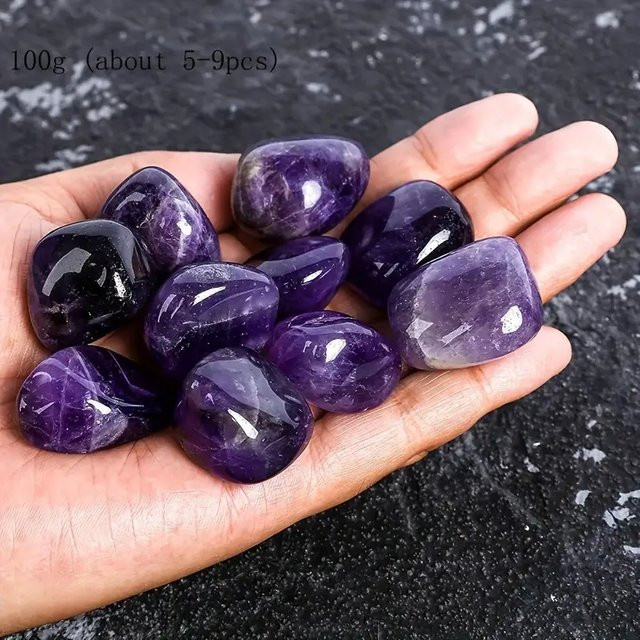 Natürliche Amethyst-Kristalle von sisterstone, lila, getrommelte Edelsteine, 100 g - Bild 1