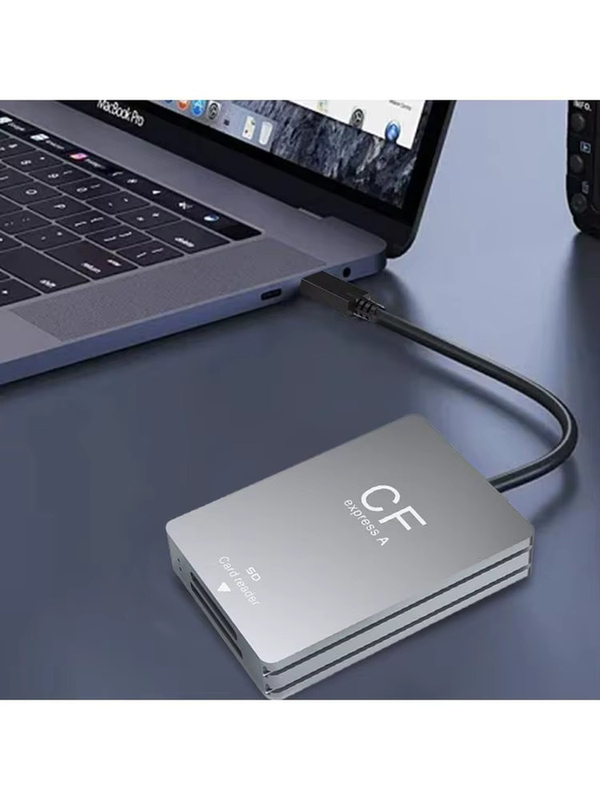 ALLOYSEED 2-in-1 CFexpress Typ A und SD-Kartenleser mit USB 3.2 10Gbps, Silber - Bild 6