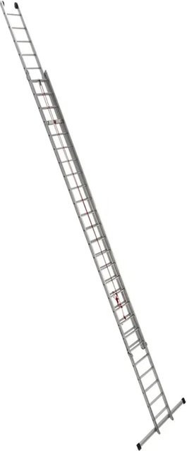 Euroline Premium 312 Seilzugleiter aus Aluminium in Silber mit 2x26 Sprossen - Bild 1