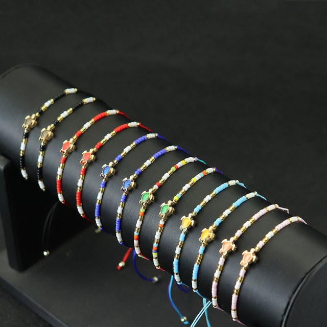 Bohemia Armband, geflochtenes Seil, bunte Perlen, Unisex - Bild 1