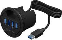ICY BOX USB-C Hub IB-Hub1403, Schwarz - Bild 1