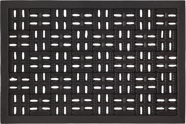 Mömax Fußmatte Karo in Schwarz, rutschfest und schmutzabweisend, B/B: 40 x 60 cm - Bild 1