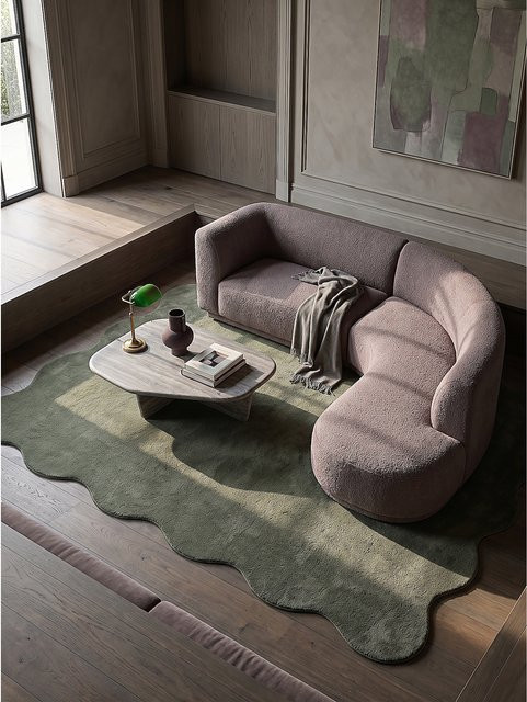 Hochflor Teppich Kadima Design von TIRSO in Waldgrün, B/T: 140 x 200 cm - Bild 1