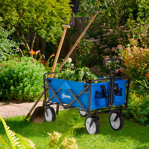 Outsunny Bollerwagen faltbar aus Stahl und Nylon in Dunkelblau B/H/L: 51 x 92 x 107 cm - Bild 8