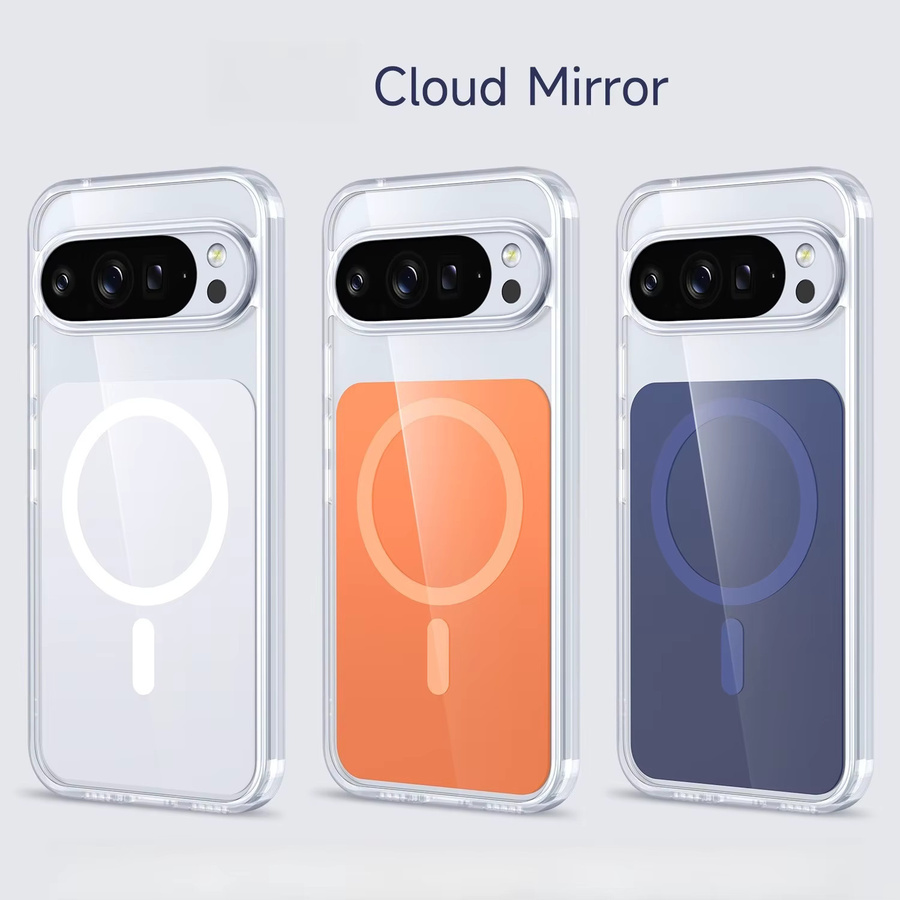 Original Tricolor Transparent MagSafe Hülle für Google Pixel 10, Pixel 9 Pro XL und Pixel 9A, stoßfeste magnetische Ladehülle mit hartem Stoßfänger, Multicolor - Bild 3