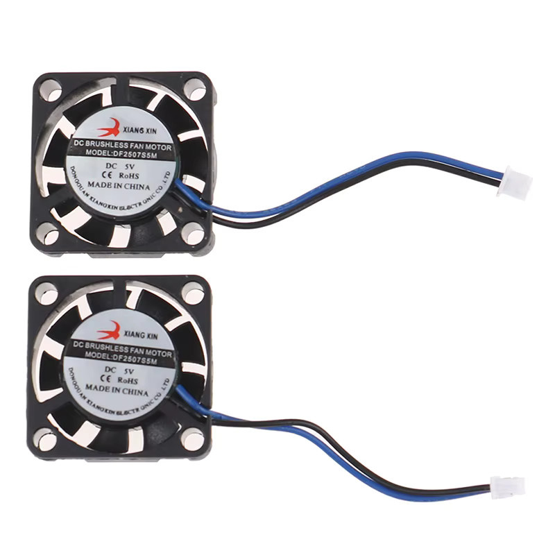 HUXUAN Ultra-Miniatur-Bürstenloser Lüfter, elektrisch, DC 5 V / 12 V, geräuscharm, Schwarz - Bild 3