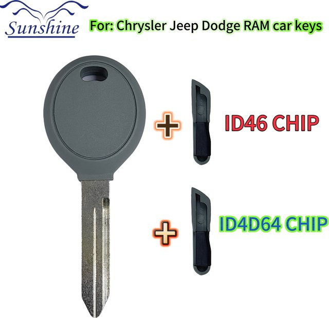 QCONTROL Fernbedienungs-Autoschlüssel Set für Chrysler 300, Pacifica, Jeep Wrangler, Dodge Magnum, Caravan und Dakota mit 4D64/ID46 Chip - Bild 1