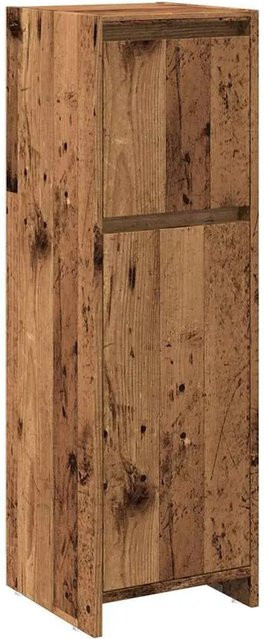 vidaXL Badschrank in Altholz-Optik mit Türen und Regalen, Farbe: Braun, B/T/H: 30 x 30 x 95 cm - Bild 1