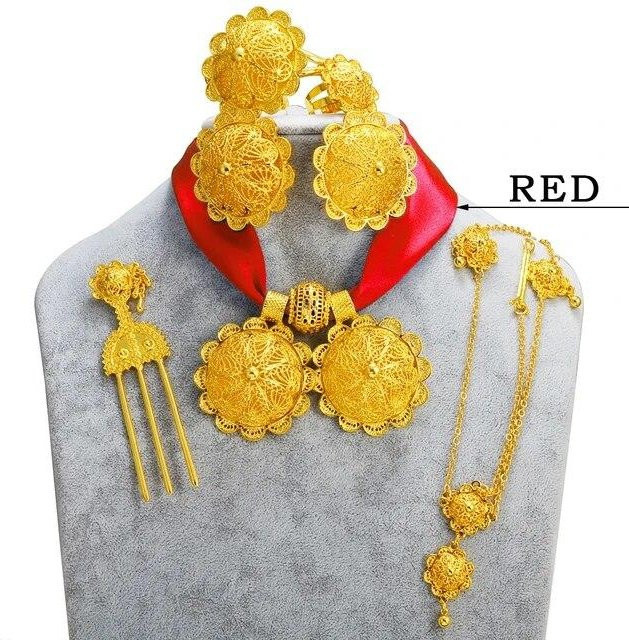 Anniyo Schmuckset, Messing, Gold, Damen - Bild 1