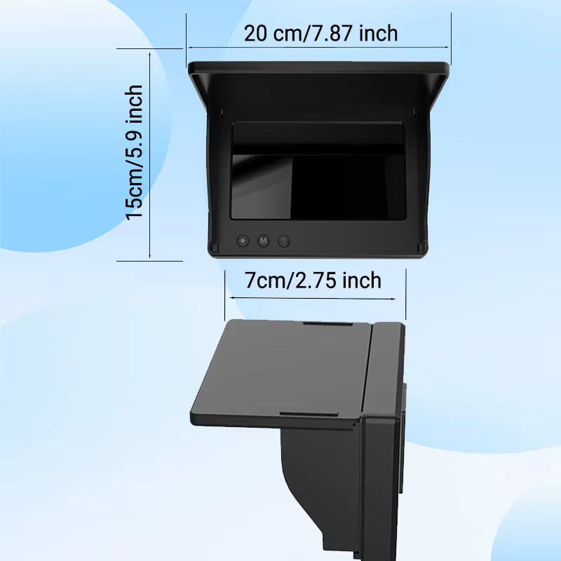 Tragbare Unterwasser-Angelkamera mit 4,3-Zoll-HD-Monitor und Nachtsichtfunktion in Schwarz für See-, Boot- und Eisfischen - Bild 6