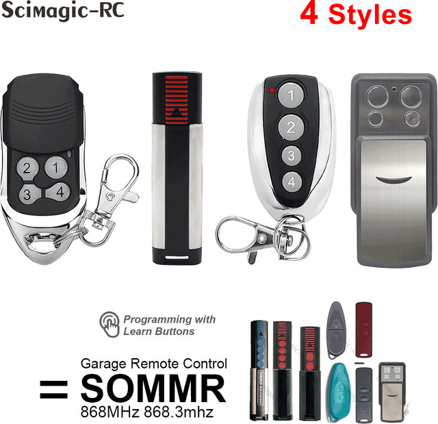 Sommer Garagenfernbedienung Sommer 4020 TX03-868-2 Europa und Amerika Rolling Code Toröffner Sender in Schwarz - Bild 1