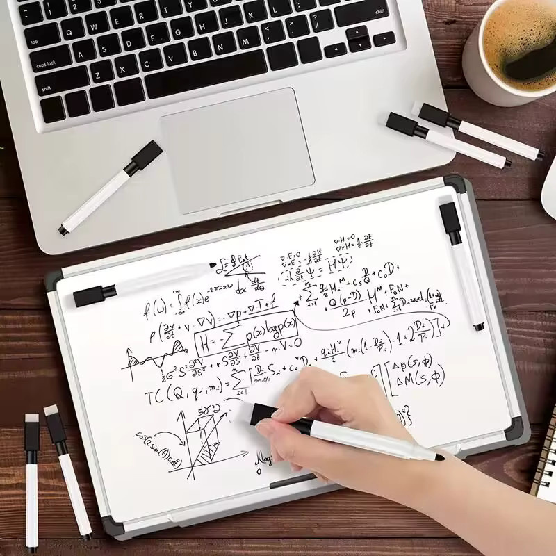 50er-Pack Whiteboard-Marker in Schwarz mit Radiergummikappen, geruchsarme Whiteboard-Stifte für Schule und Büro - Bild 3