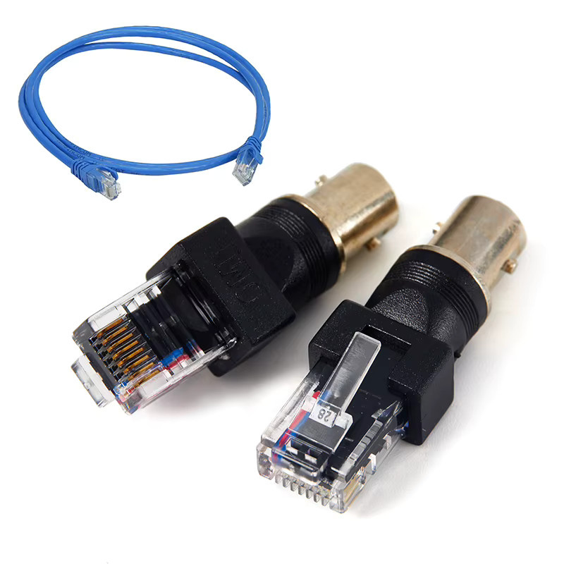 SAFENH BNC Weibliche Buchse auf RJ45 Stecker RF Adapter Koaxial Koppler in Schwarz - Bild 2