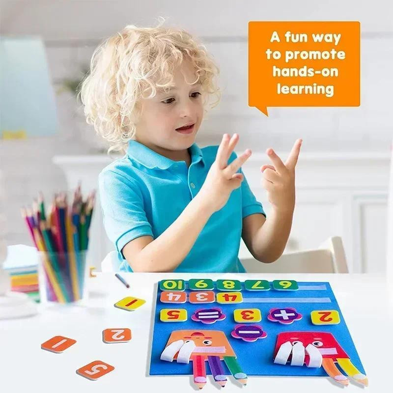 Yiran bag Mathe Zahlen Filz Spielzeug für Kleinkinder 3-6 Jahre - Bild 3