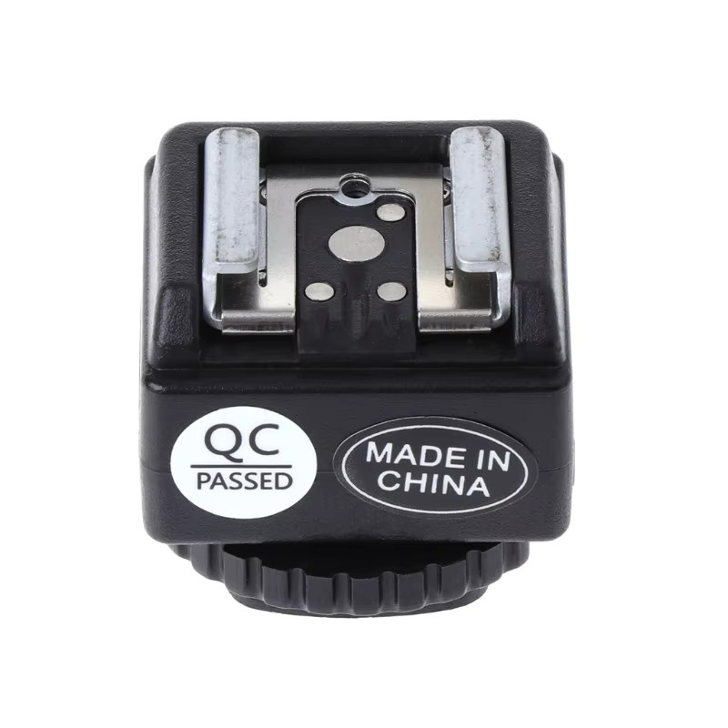 AREOFRGB C-N2 Blitzschuh Konverter Adapter mit PC Sync Port für Deine Kamera in Schwarz - Bild 2