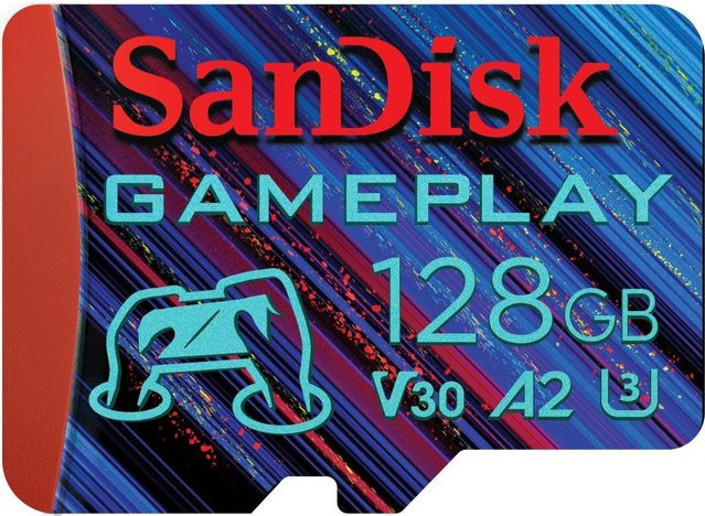 SanDisk GamePlay microSDXC UHS-I Speicherkarte 128 GB Multicolor A2 V30 U3 Gaming - Bild 1