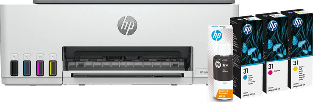 HP Smart Tank 5105 Inkjet Multifunktionsdrucker in Weiß mit Wi-Fi, Drucken, Scannen und Kopieren sowie einem Satz Reservetintenflaschen - Bild 1