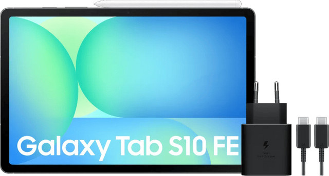 Samsung Galaxy Tab S10 FE 10,9 Zoll Tablet 128GB Wi-Fi und 5G Grau mit Ladepaket - Bild 1