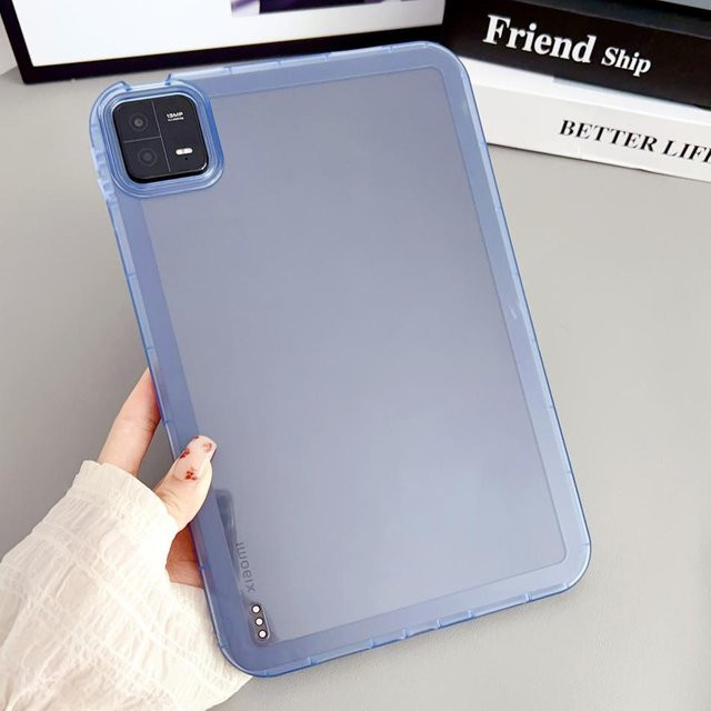 Stoßfeste Silikon-Tablet-Hülle für Xiaomi Redmi Pad und Mi Pad in Blau Transparent - Bild 1