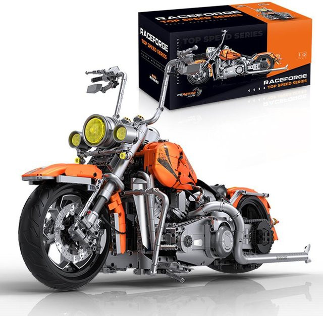 Klassisches Motorrad Bausteine Set, 1:5, 2392 Teile, ab 6 Jahren - Bild 1